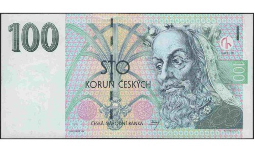 Чехия 100 крон 1997 (Czechia 100 korun 1997) P 18b : Unc