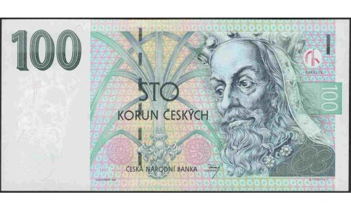 Чехия 100 крон 1997 (Czechia 100 korun 1997) P 18f : Unc