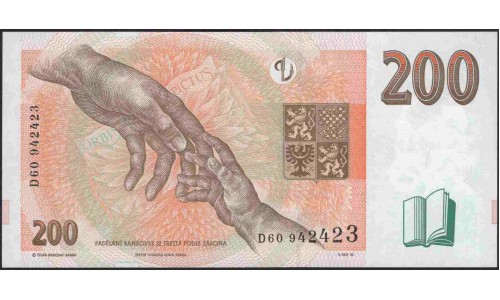 Чехия 200 крон 1998 (Czechia 200 korun 1998) P 19b : Unc
