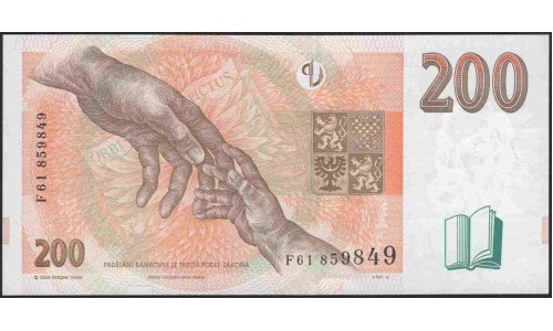 Чехия 200 крон 1998 (Czechia 200 korun 1998) P 19d : Unc