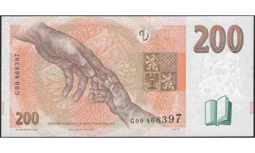 Чехия 200 крон 1998 (Czechia 200 korun 1998) P 19e : Unc
