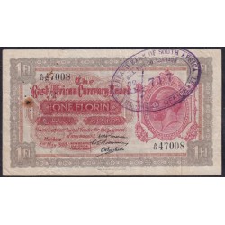 Британская Восточная Африка 1 флорин 01.05.1920, Штамп Южно-Африканского Банка, РАРИТЕТ (EASTAFRICAN CURRENCY BOARD 10 Florin 01.05.1920) P 8: VF