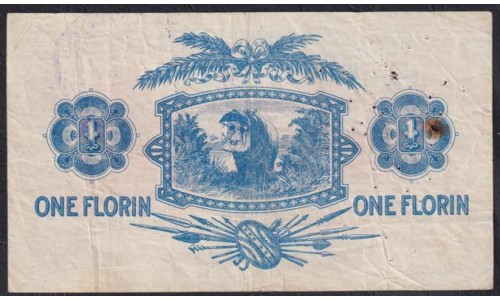 Британская Восточная Африка 1 флорин 01.05.1920, Штамп Южно-Африканского Банка, РАРИТЕТ (EASTAFRICAN CURRENCY BOARD 10 Florin 01.05.1920) P 8: VF