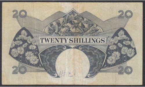 Британская Восточная Африка 20 шиллингов ND (1962 год) (EASTAFRICAN CURRENCY BOARD 20 shillings ND(1962)) P 43: VF