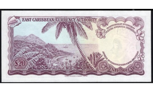 Восточные Карибские Острова 20 долларов (1965) (EAST CARIBBEAN STATES 20 Dollars (1965)) P 15n: aUNC/UNC