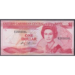 Восточные Карибские Острова 1 доллар ND (1988-1989) (EAST CARIBBEAN STATES 1 Dollar ND (1988-1989)) P 21l: UNC