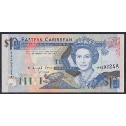Восточные Карибские Острова 10 долларов ND (1993) (EAST CARIBBEAN STATES 10 Dollars ND (1993)) P 27a: UNC