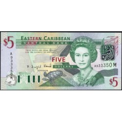 Восточные Карибские Острова 5 долларов (2003) (EAST CARIBBEAN STATES 5 Dollars (2003)) P 42m : UNC
