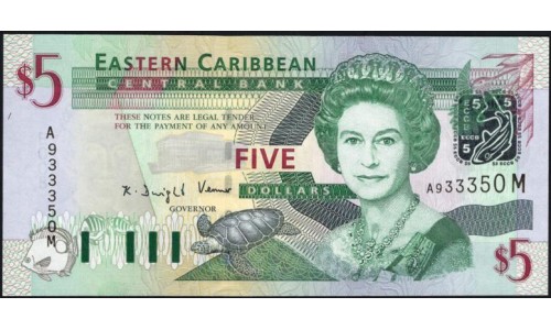 Восточные Карибские Острова 5 долларов (2003) (EAST CARIBBEAN STATES 5 Dollars (2003)) P 42m : UNC