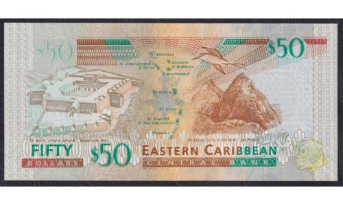 Восточные Карибские Острова 50 долларов 2015 года (EAST CARIBBEAN STATES 50 Dollars 2015) P 54b: UNC