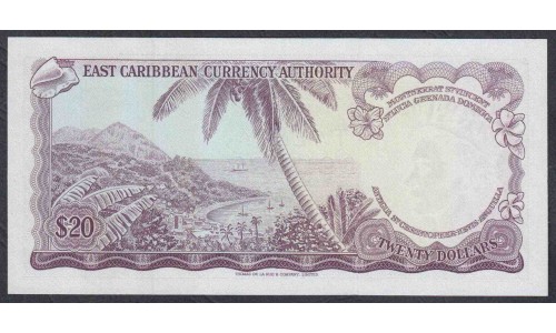 Восточные Карибские Острова 20 долларов (1965) (EAST CARIBBEAN STATES 20 Dollars (1965)) P 15n: UNC-
