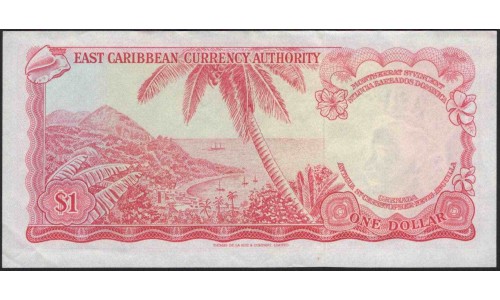 Восточные Карибские Острова 1 доллар 1965год (EAST CARIBBEAN STATES 1 Dollar 1965) P 13d (2) : aUNC/UNC