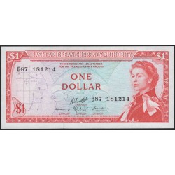 Восточные Карибские Острова 1 доллар ND (1965) (EAST CARIBBEAN STATES 1 Dollar ND (1965)) P13g : Unc