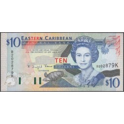 Восточные Карибские Острова 10 долларов ND (1994) (EAST CARIBBEAN STATES 10 Dollars ND (1994)) P 32k : Unc