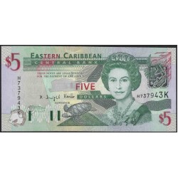 Восточные Карибские Острова 5 долларов ND (2003) (EAST CARIBBEAN STATES 5 Dollars ND (2003)) P 42k : Unc