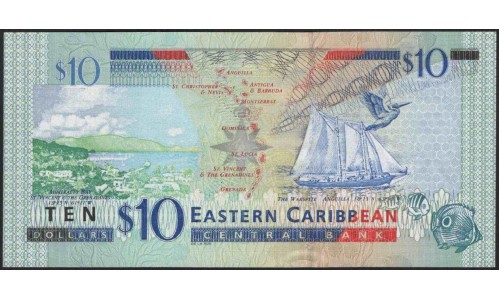 Восточные Карибские Острова 10 долларов ND (2003) (EAST CARIBBEAN STATES 10 Dollars ND (2003)) P 43k : Unc