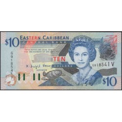 Восточные Карибские Острова 10 долларов ND (2003) (EAST CARIBBEAN STATES 10 Dollars ND (2003)) P 43v : Unc