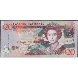 Восточные Карибские Острова 20 долларов ND (2008) (EAST CARIBBEAN STATES 20 Dollars ND (2008)) P 49 : Unc