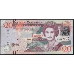 Восточные Карибские Острова 20 долларов ND (2012) (EAST CARIBBEAN STATES 20 Dollars ND (2012)) P 53a : Unc