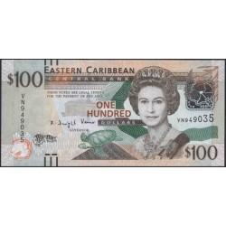 Восточные Карибские Острова 100 долларов ND (2012) (EAST CARIBBEAN STATES 100 Dollars ND (2012)) P 55a : Unc