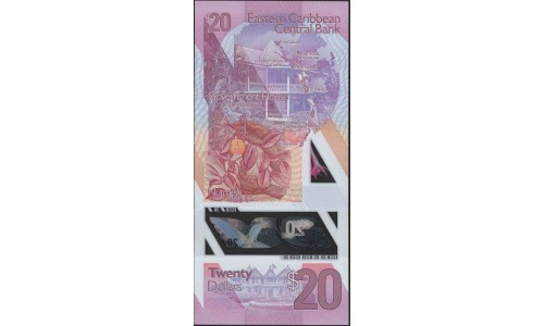 Восточные Карибские Острова 20 долларов ND (2019) (EAST CARIBBEAN STATES 20 Dollars ND (2019)) P NEW : Unc