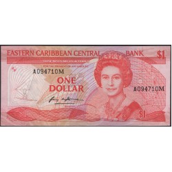 Восточные Карибские Острова 1 доллар (1985-1988) (EAST CARIBBEAN STATES 1 Dollar (1985-1988)) P 17m : UNC-