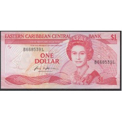 Восточные Карибские Острова 1 доллар (1985-1988) (EAST CARIBBEAN STATES 1 Dollar (1985-1988)) P 17L: UNC