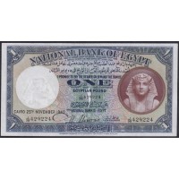 Египет 1 фунт 1940 год (EGYPT National Bank of Egypt  1 Pound  1940) P 22b: XF