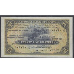 Египет 25 пиастров 23.05.1951 год (EGYPT National Bank of Egypt 25 Piastres  23.05.1951 ) P 10f: XF