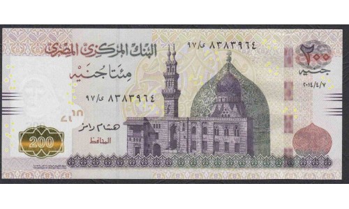 Египет 200 фунтов 2013-2020 год (EGYPT 200 pounds 2013-2020) P 77a: UNC