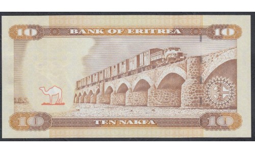 Эритрия 10 накфа 2012 года (ERITREA 10 nakfa 2012) P 11: UNC