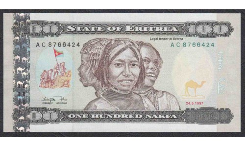 Эритрея 100 накфа 1997 (ERITREA 100 nakfa 1997) P 6 : UNC
