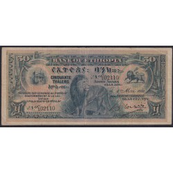 Эфиопия 50 талеров 1932 (ETHIOPIAN 50 Thalers 1932) P 9: VF