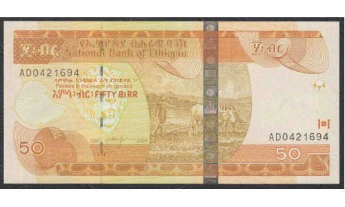 Эфиопия 50 бирр 2004 год (ETHIOPIAN 50 birr 2004) P 51b: UNC