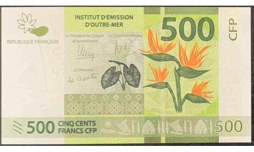 Французcкие Тихоокеанские Территории 500 франков б\д (2014 года) (French Pacific Territories 500 Francs ND (2014 year)) P 5a : UNC
