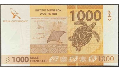 Французcкие Тихоокеанские Территории 1000 франков б\д (2014 года) (French Pacific Territories 1000 Francs ND (2014 year)) P 6a : UNC
