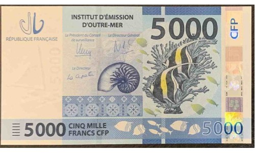 Французcкие Тихоокеанские Территории 5000 франков б\д (2014 года) (French Pacific Territories 5000 Francs ND (2014 year)) P 7 : UNC