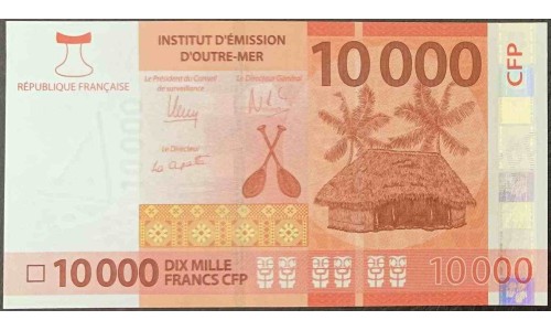 Французcкие Тихоокеанские Территории 10000 франков б\д (2014 года) (French Pacific Territories 10000 Francs ND (2014 year)) P 8 : UNC