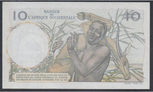 Французская Западная Африка 10 франков 1950 (French West Africa 10 francs 1950) Р 37: UNC