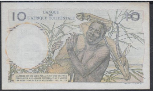 Французская Западная Африка 10 франков 1950 (French West Africa 10 francs 1950) Р 37: UNC--