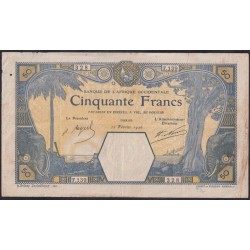 Французская Западная Африка 50 франков 1926 (French West Africa 50 francs 1926) Р 9Вb : VF+++