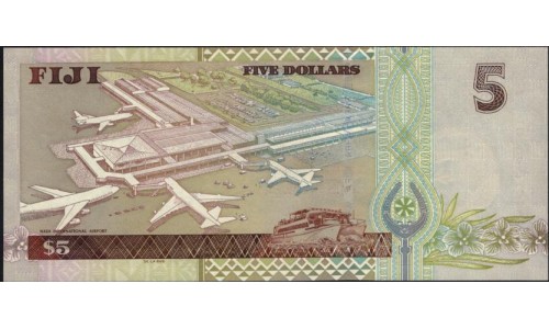 Фиджи 5 долларов 2002 года (FIJI  5 dollars 2002) P 105b: UNC