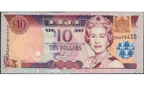 Фиджи 10 долларов 2002 года (FIJI 10 dollars 2002) P 106a : UNC
