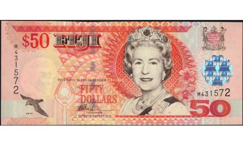 Фиджи 50 долларов 2002 года (FIJI 50 dollars 2002) P 108a : UNC
