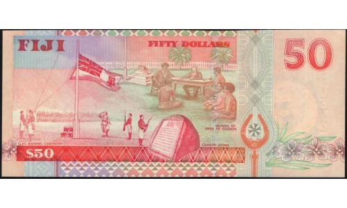 Фиджи 50 долларов 2002 года (FIJI 50 dollars 2002) P 108a : UNC