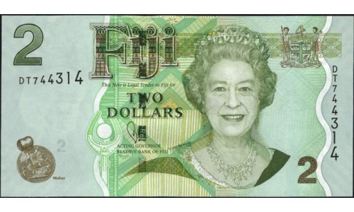 Фиджи 2 доллара 2007-2011 годов (FIJI  2 dollars 2007-2011) P 109b: UNC