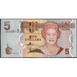 Фиджи 5 долларов 2007-2011 годов (FIJI 5 dollars 2007-2011) P 110a: UNC