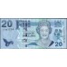 Фиджи 20 долларов 2007-2011 годов, тёмное поле слева, серии CY,DH (FIJI 20 dollars 2007-2011) P 112a : UNC