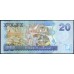 Фиджи 20 долларов 2007-2011 годов, светлый градиент слева, серия EB (FIJI 20 dollars 2007-2011) P 112a : UNC