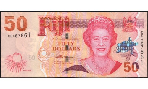 Фиджи 50 долларов 2007-2011 годов (FIJI 50 dollars 2007-2011) P 113a : UNC